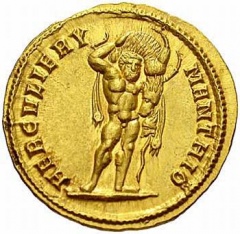 285.Hercule.ramene-le-sanglier-Erymanthe-monnaie-or